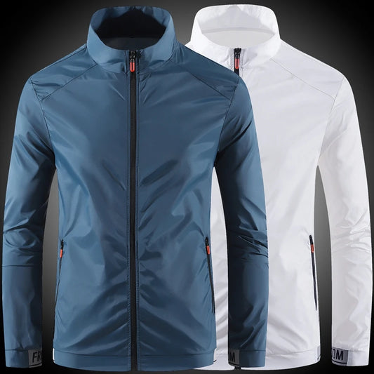 JUMPER Men's sun protection clothes for summer ultra-thin breathable ice silk trendy fashion UV resistant air conditioning jacket jacke