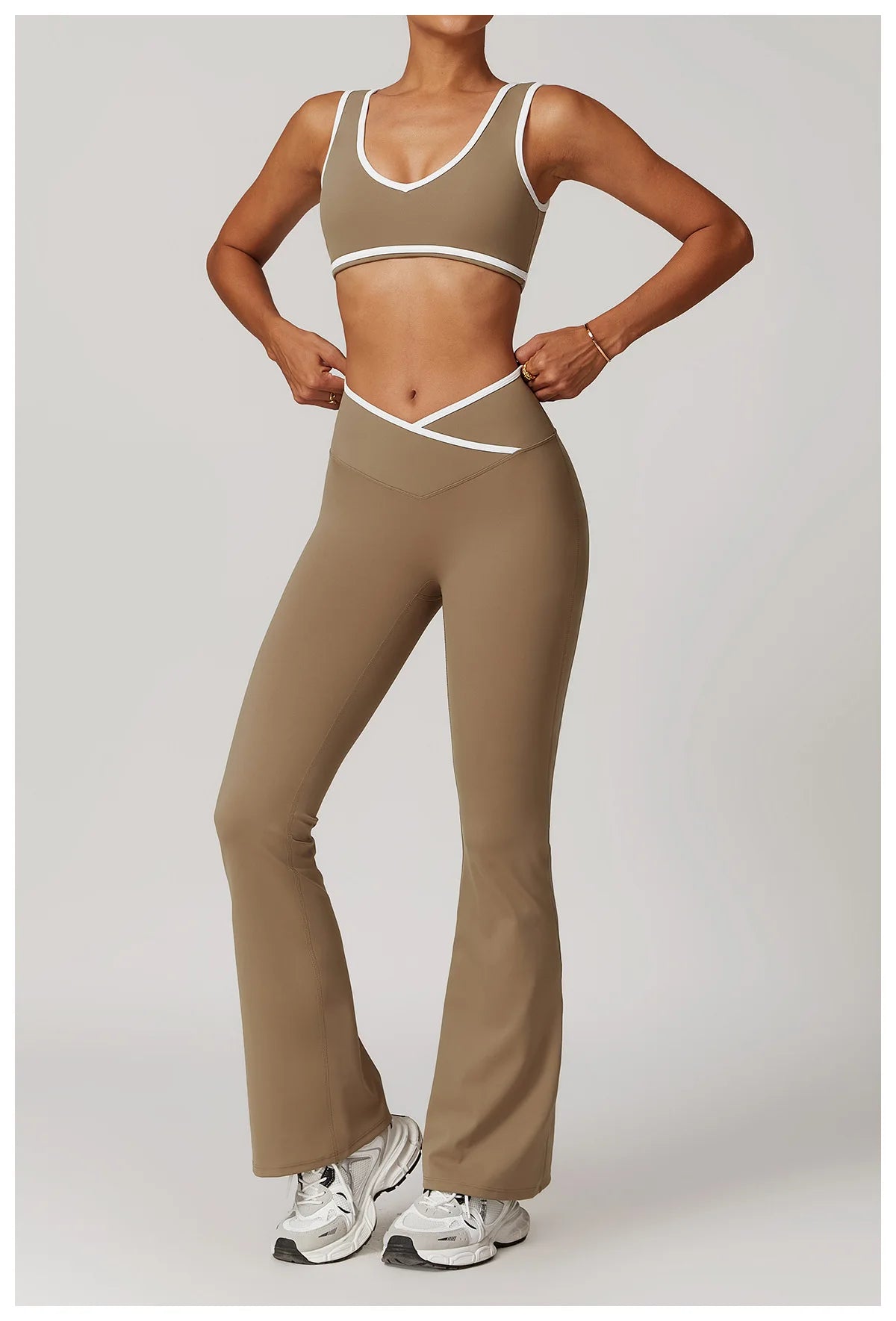 Legging Yoga Set 2 Pieces Workout Outfits Fitness Sportswear Gym Tracksuit High Waist Leggings Sports Bra Athletic Wear Women Clothes