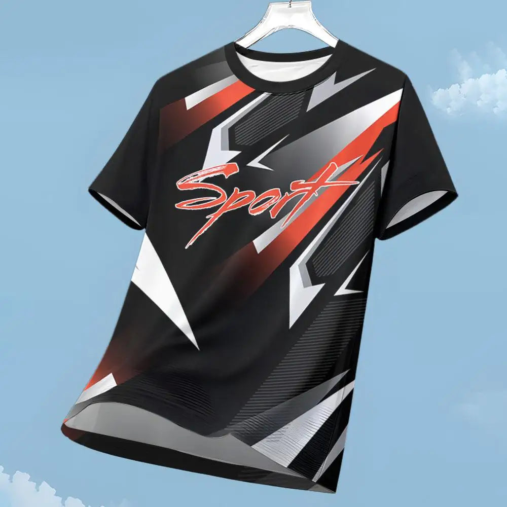T-shirts Gym Clothing Man Fashion Sport T Shirt Running Sportswear Summer Outdoor Short Sleeve Quick-Dry Breathable Fitness Men's T-Shirt