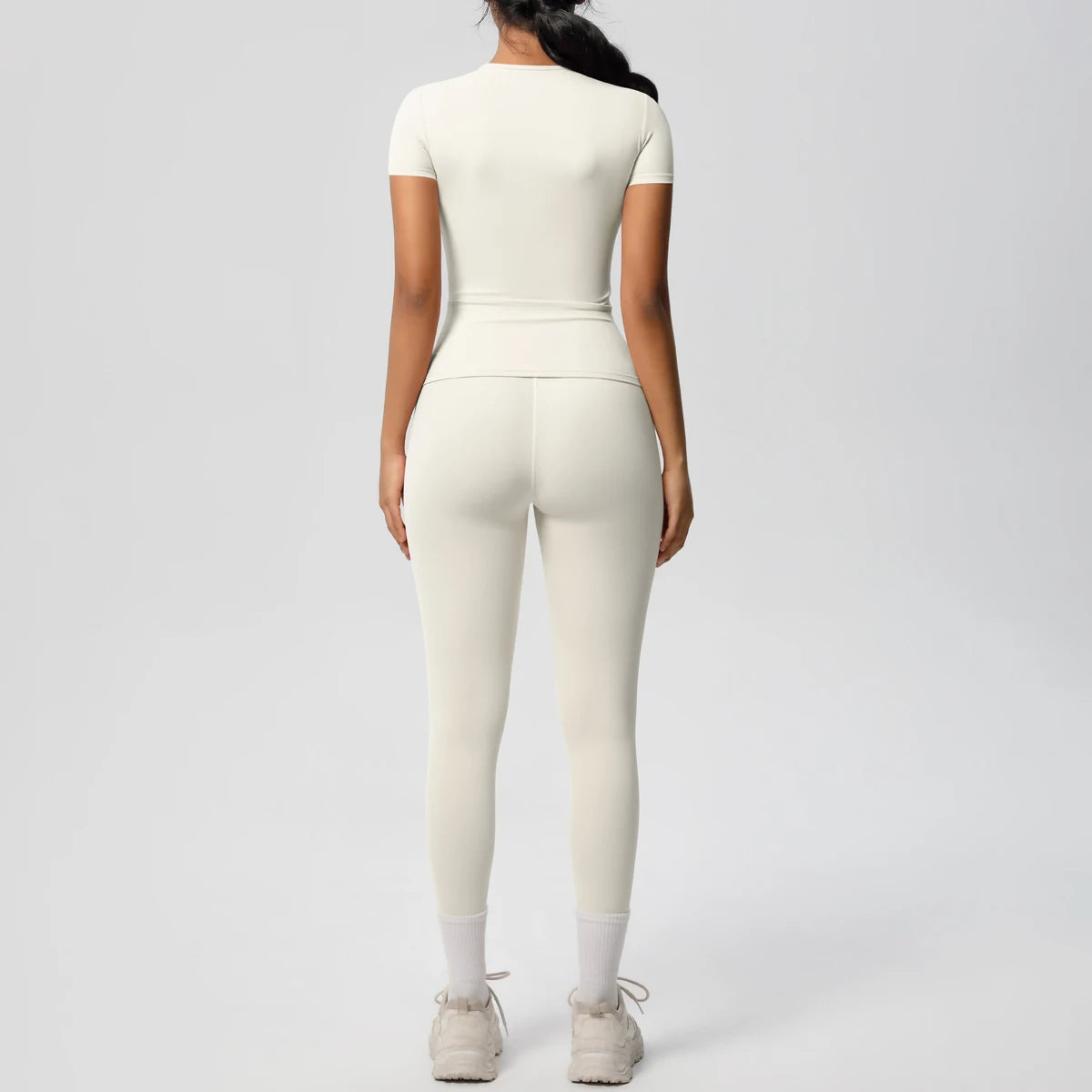 Legging Women 2pcs Patchwork Sport Yoga Suit Gym Sports Crop Tops Sexy Bodycon Crop Tube Top Workout Leggins Booty Bum Leggins
