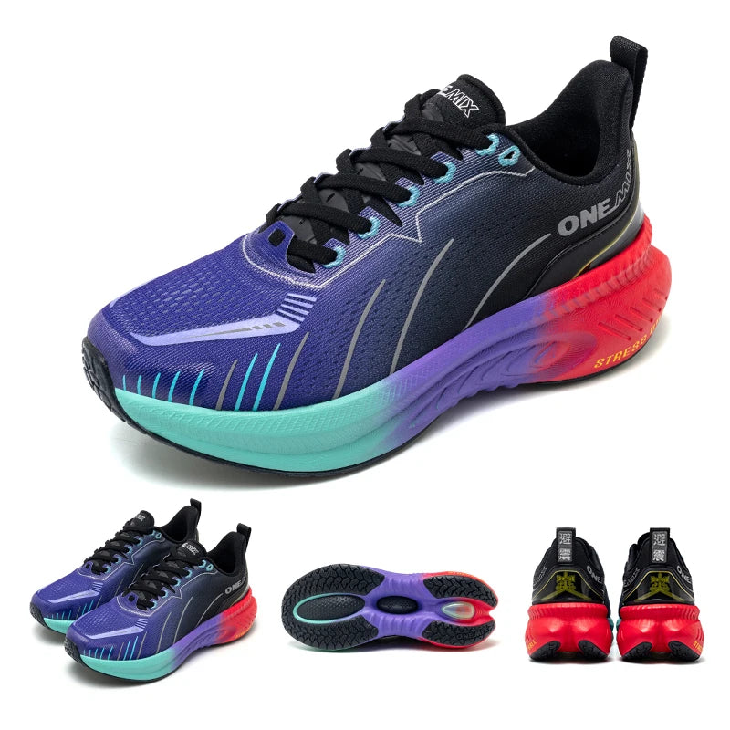 Sneakers New Cushioning Running Shoes For Men Suitable Heavy Runners Lace Up Sports Women Non-slip Outdoor Athletic Male Sneakers