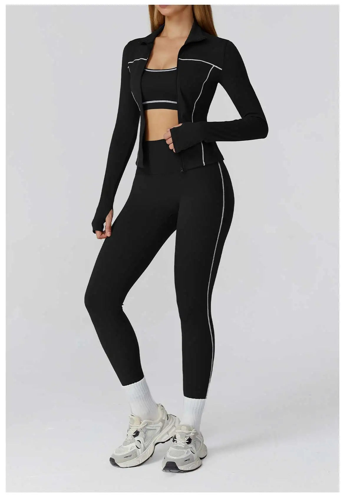 Legging Yoga Set 2/3PCS Sports Outfits Women Clothes Fitness Tracksuit Gym Legging Workout Long Sleeved Female Bra Yoga Suit Sportswear