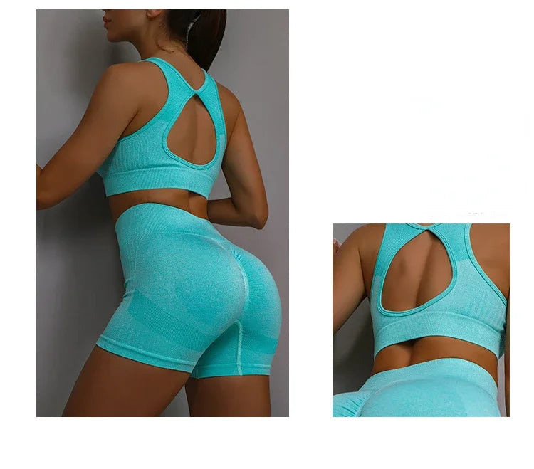Legging Yoga Suit Yoga Sports Underwear Women's Fitness Suit Vest Running Sports Yoga Shorts Set Yoga Set  Workout Set