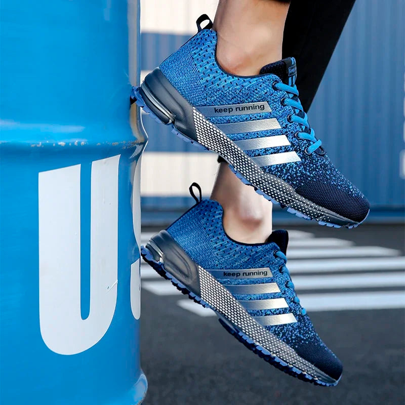 Sneakers New men's and women's flying mesh surface spring summer breathable casual sports shoes flat vulcanized couple running big size48