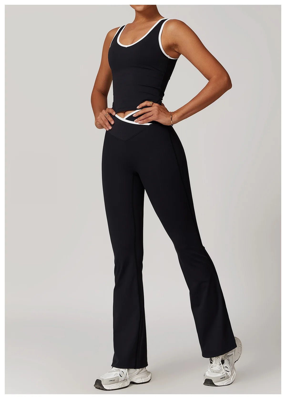 Legging Yoga Set 2 Pieces Workout Outfits Fitness Sportswear Gym Tracksuit High Waist Leggings Sports Bra Athletic Wear Women Clothes