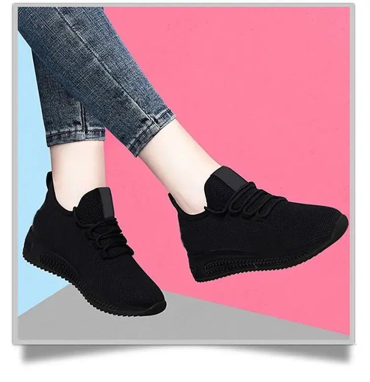 Women Sneakers  Breathable Non-slip Platform Fashion New Casual Shoes Korean Running Shoes Black Sneakers Shoes for Women 2024 Autumn