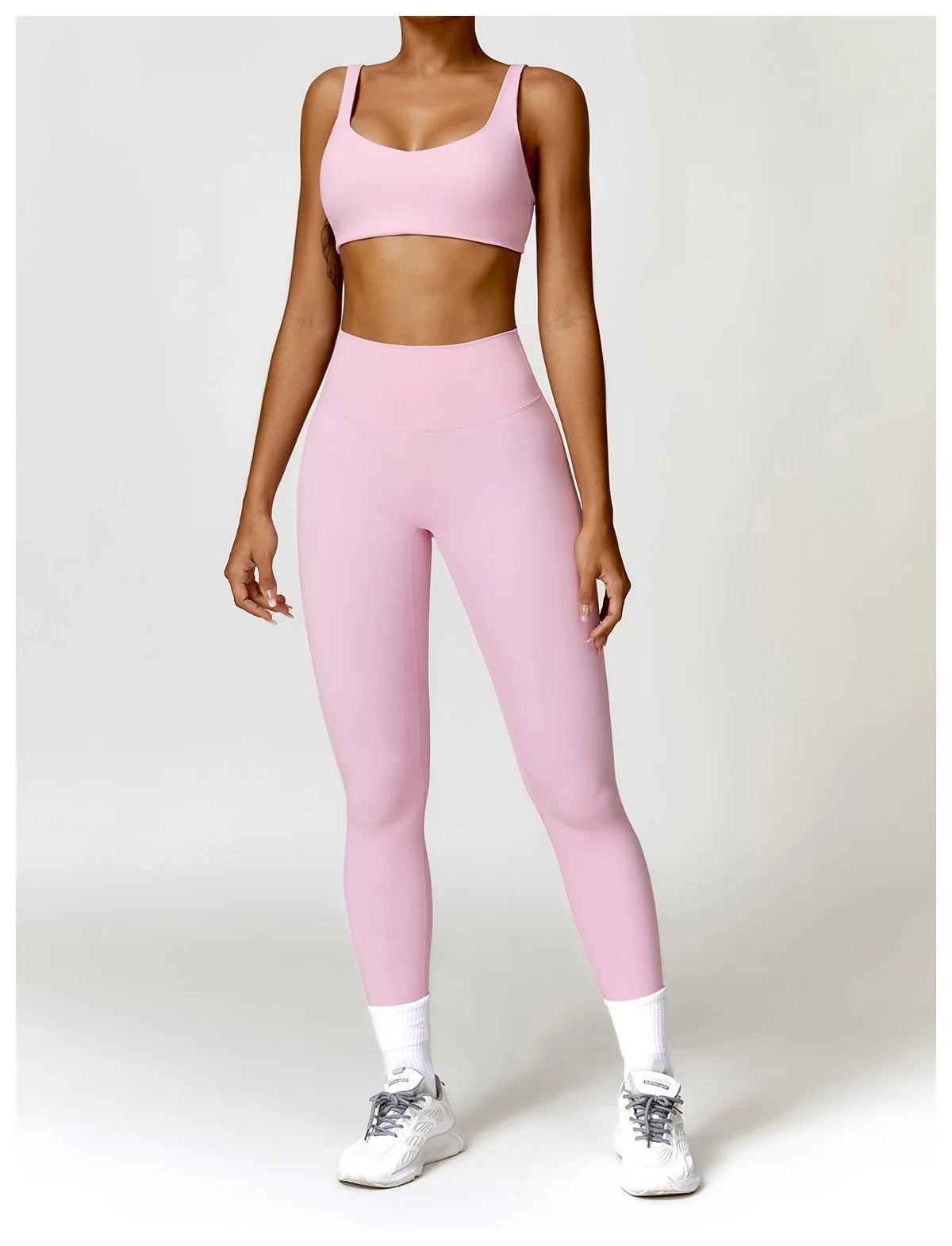 Legging Women Tracksuit Yoga Set 2PCS Sportswear Workout Clothes Athletic Wear Gym Legging Fitness Bra Crop Top Long Sleeve Sports Suits