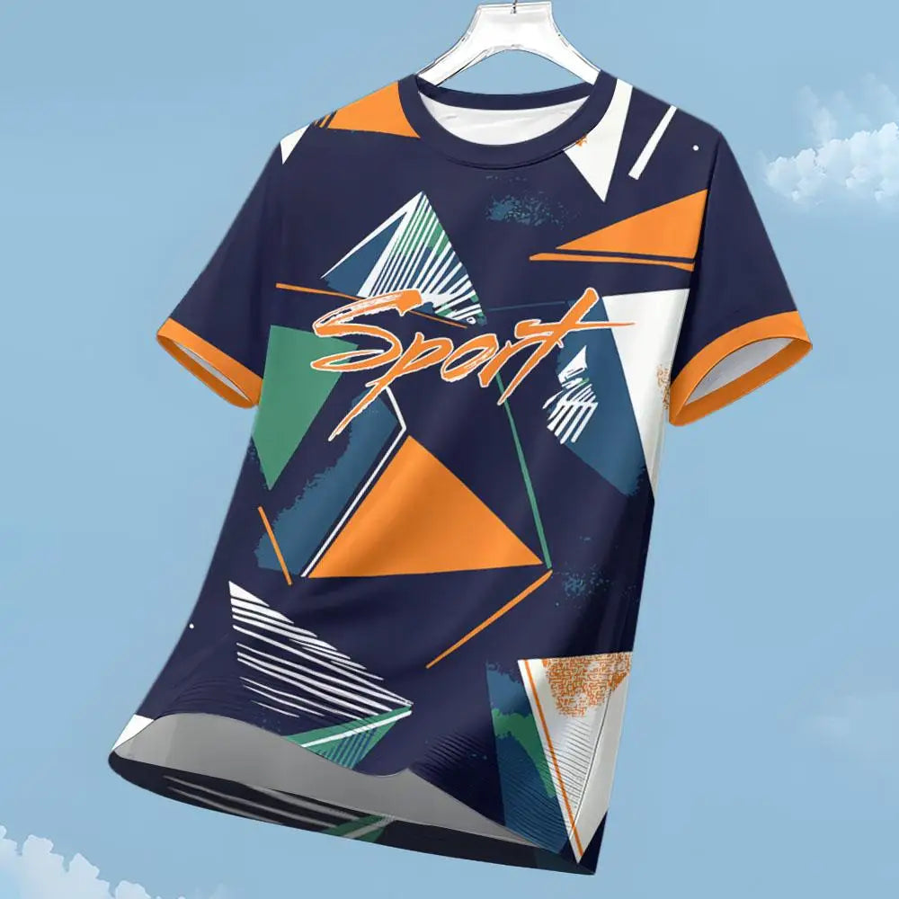 T-shirts Gym Clothing Man Fashion Sport T Shirt Running Sportswear Summer Outdoor Short Sleeve Quick-Dry Breathable Fitness Men's T-Shirt