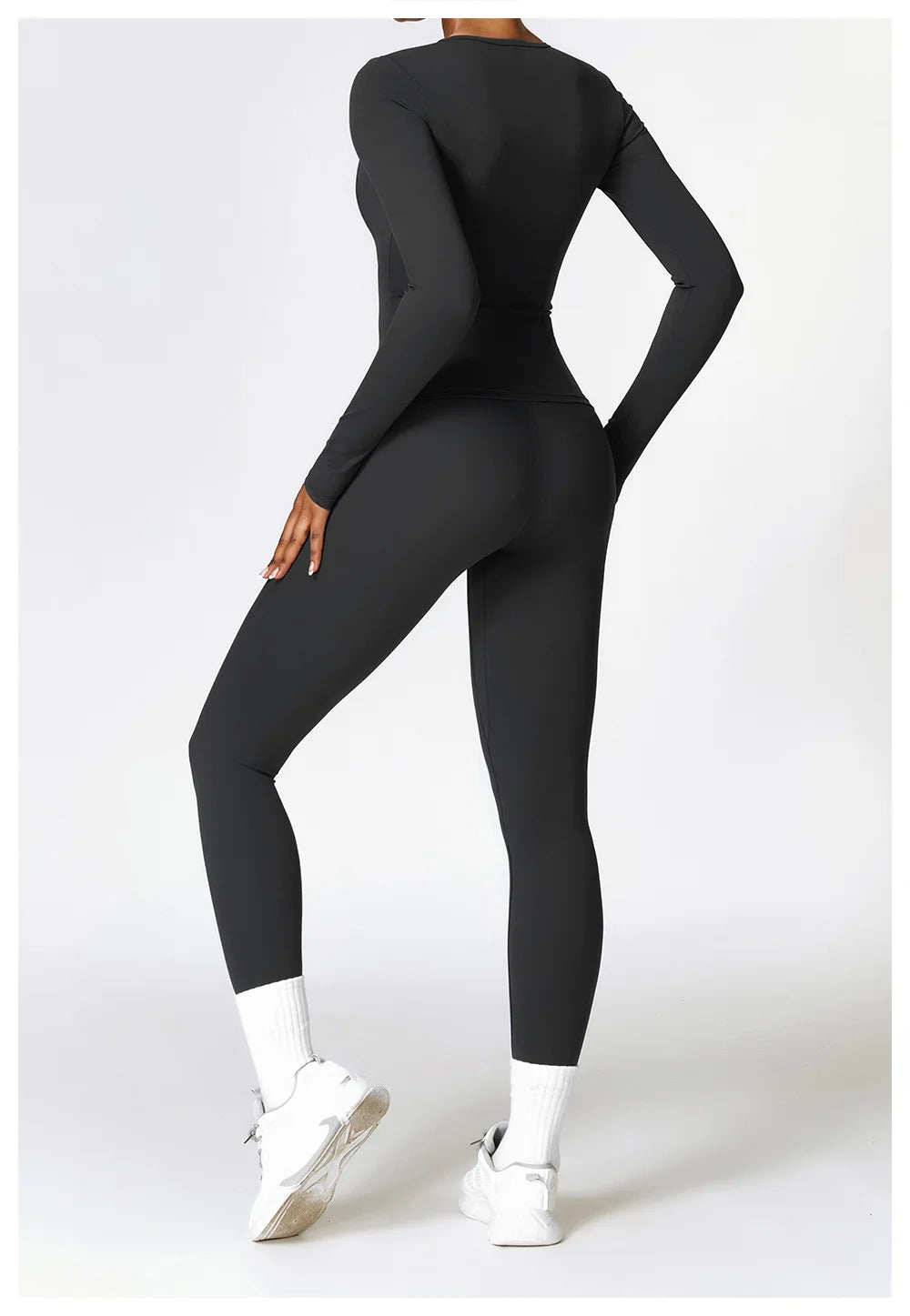 Legging 2PCS Seamless Yoga Set Women Workout Set Sportswear Gym Clothing Fitness Long Sleeve Crop Top High Waist Leggings Sports Suits