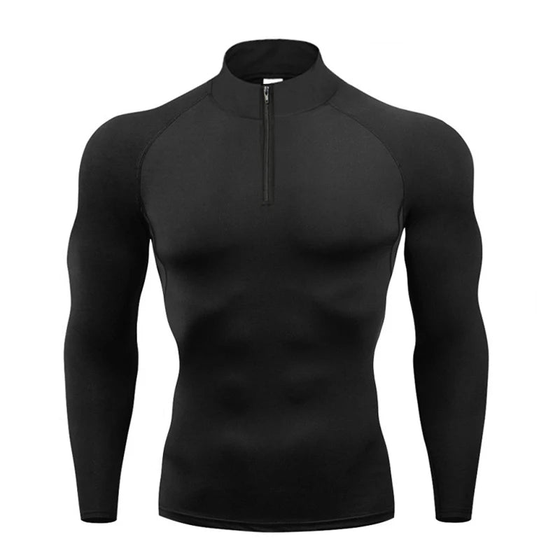 T-shirts Men Running T-shirts Compression Fitness Long Sleeve Sports Polo Shirts Trainning & Exercise Gym Sportswear Quick Dry Rashgard