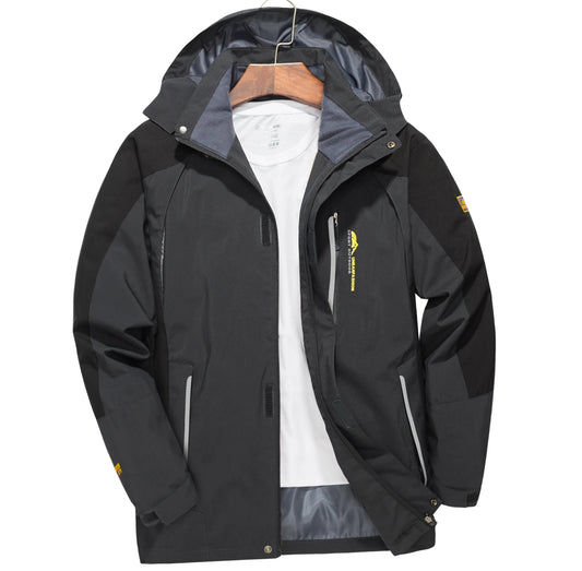 JUMPER Men's Waterproof Hiking Jacket Large Size Windproof Windbreaker Camping Hunting Running Trekking Fishing Coat Men Outdoor