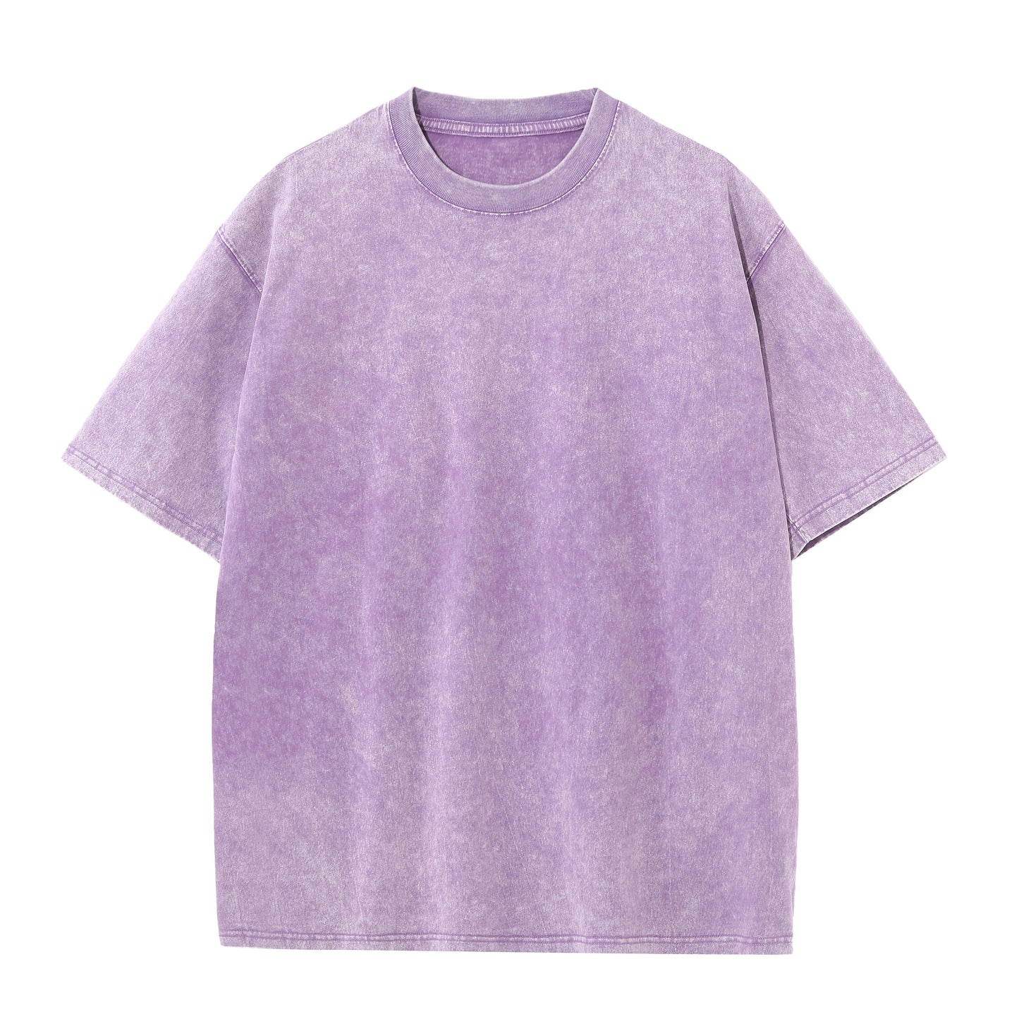 Men Short Sleeve summer pure cotton distressed retro drop shoulder T-shirt solid color loose casual breathable men's casual T-shirt tops