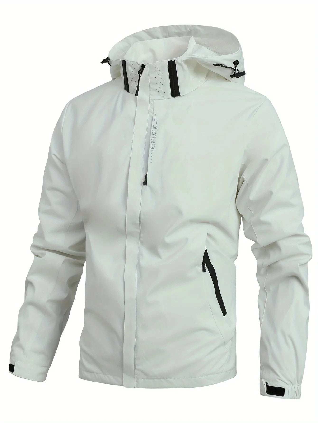 JUMPER Men's Waterproof Rain Jacket Lightweight Outer Hooded Outdoor Raincoat Hiking Windproof Jacket Climbing Outdoor Jackets