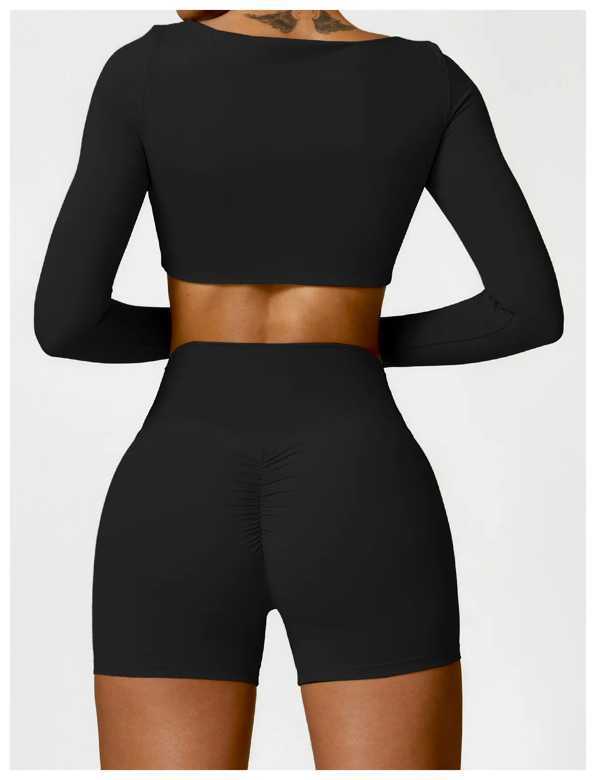Legging Women Tracksuit Yoga Set 2PCS Sportswear Workout Clothes Athletic Wear Gym Legging Fitness Bra Crop Top Long Sleeve Sports Suits