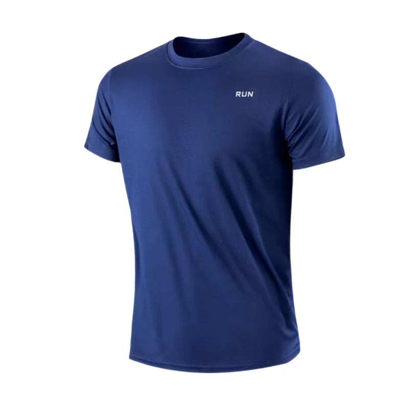 T-shirts Men's Quick Dry Short Sleeve Gym Running Moisture Wicking Round Neck T-Shirt Training Exercise Gym Sport Shirt Tops Lightweight