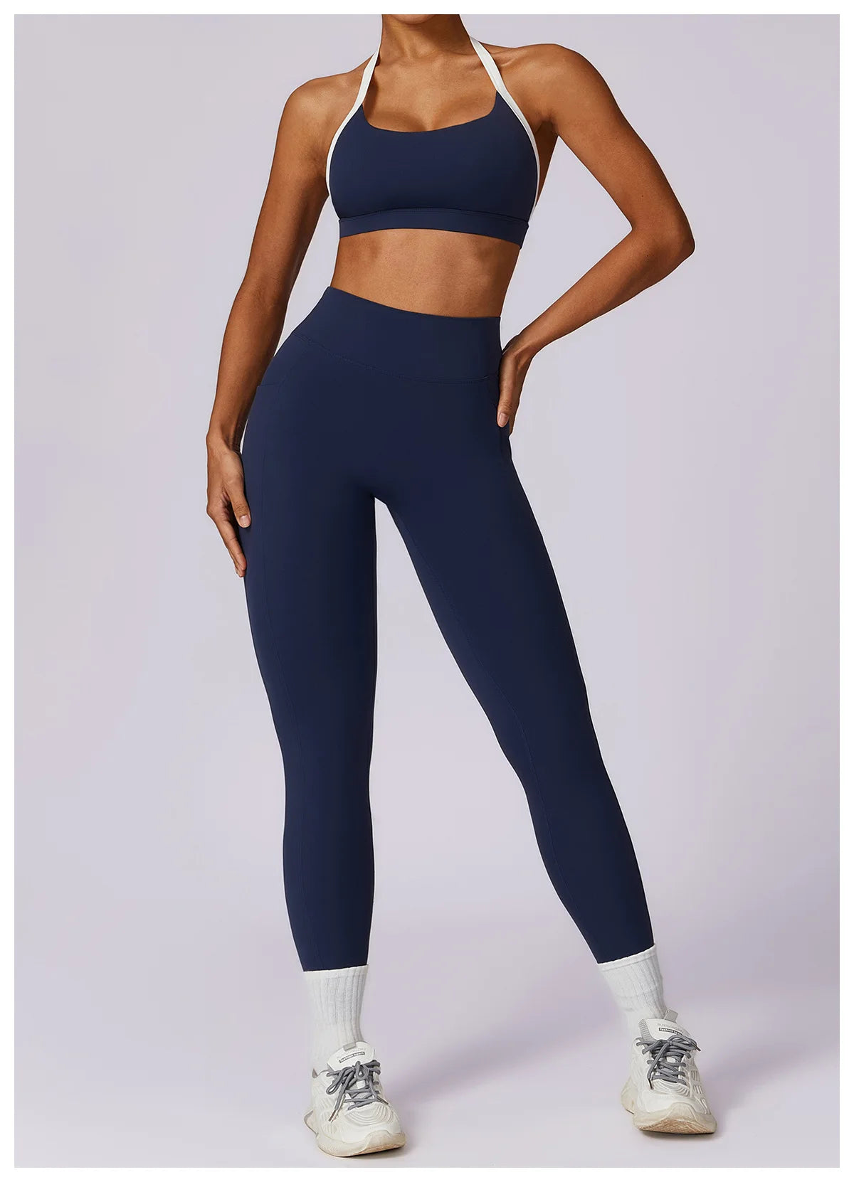 Legging Yoga Set 2PCS Women Sportswear Push Up Workout Clothes Athletic Wear Gym Legging Fitness Bra Crop Top Long Sleeve Sports Suits
