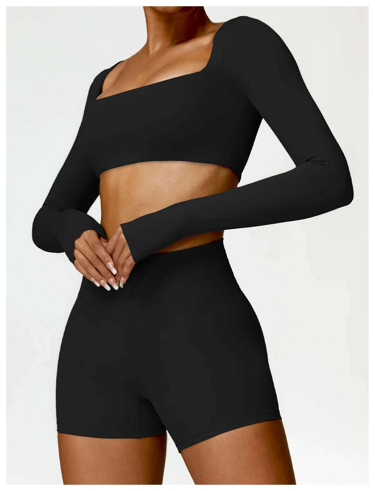 Legging Women Tracksuit Yoga Set 2PCS Sportswear Workout Clothes Athletic Wear Gym Legging Fitness Bra Crop Top Long Sleeve Sports Suits