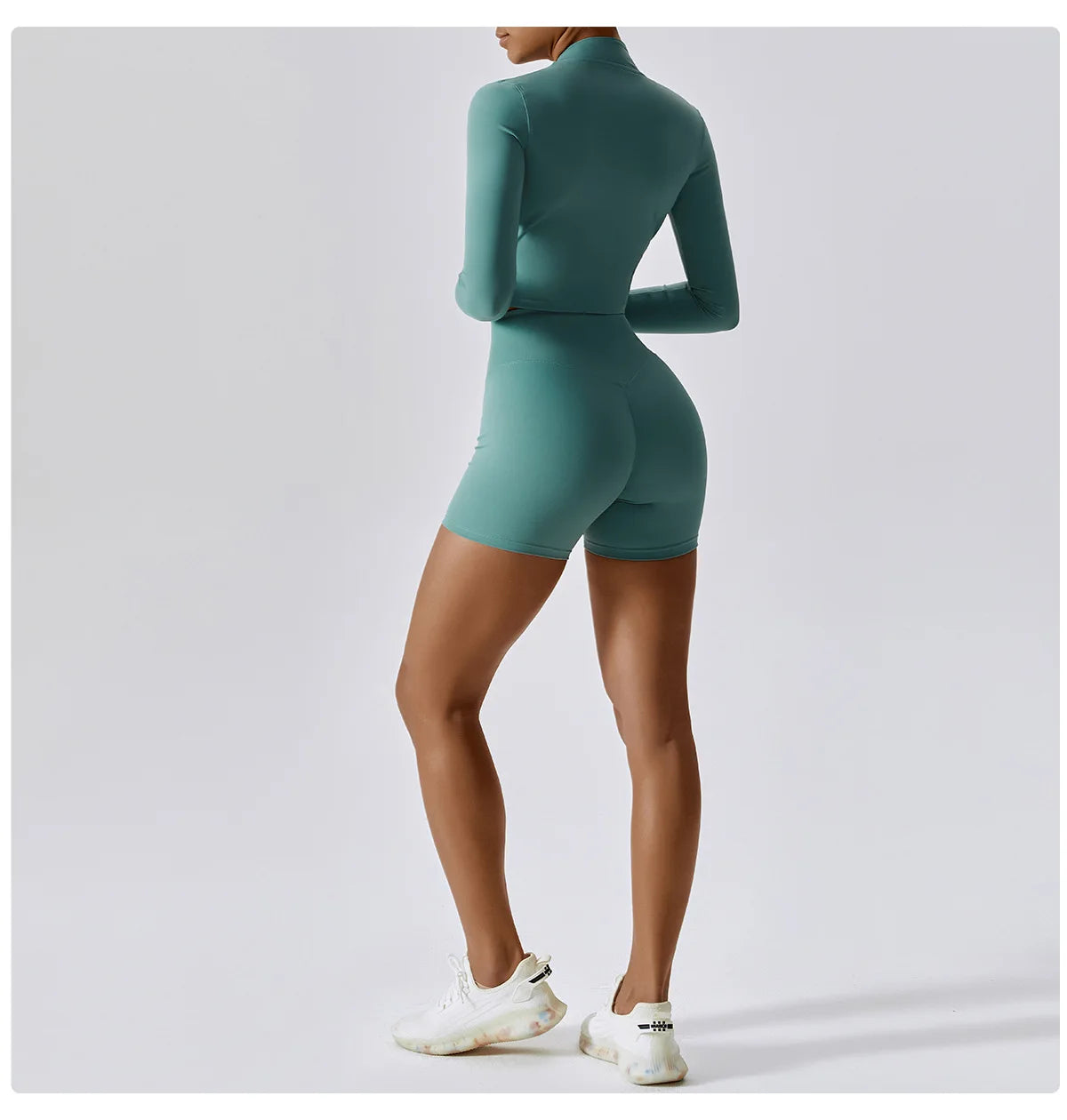 Legging 3PCS Yoga Set Women Workout Sets Sportswear Gym Clothing Fitness zipper Long Sleeve High Waist Leggings Sports Suits Yoga Suit