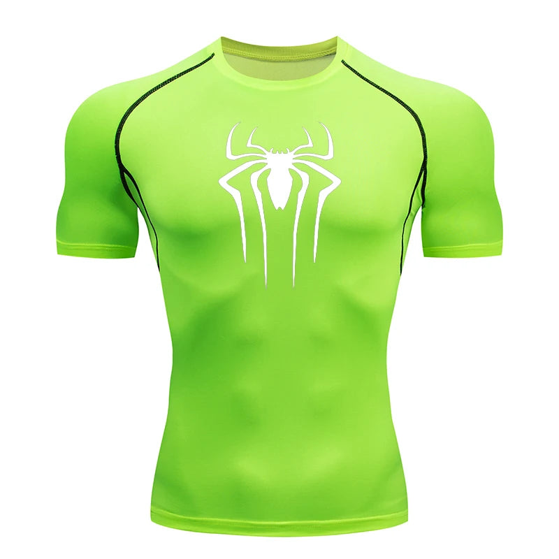 T Shirt Men Short Sleeve Sport Tees Fitness Running Sportsear Men Gym Elastic Quick Dry Jogging T-shirt Tops