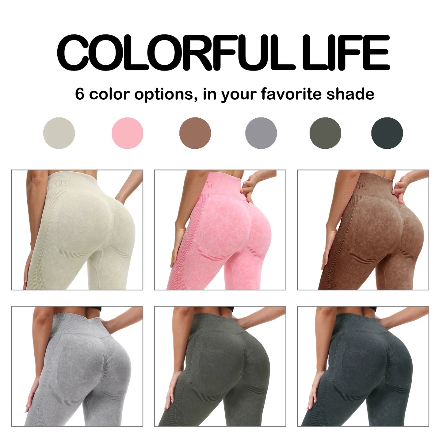 Leggings 2 Pack Women's High Waisted Sexy Butt Lifting Seamless Solid Color Yoga Leggings Elastic And Breathable Fitness Sports Pants