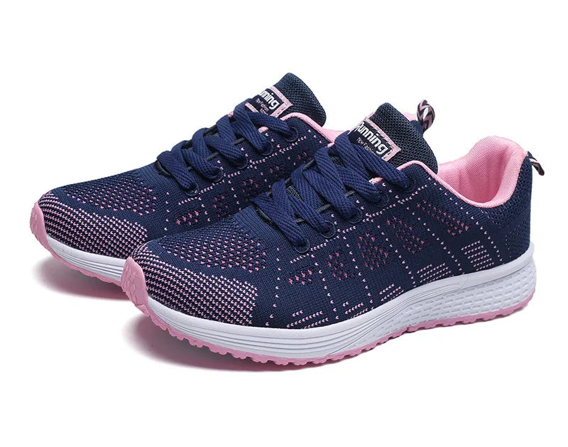 Women Sneakers  Fashion Breathable Walking Mesh Flat Shoes Sneakers Women 2021 Gym Vulcanized Shoes White Female Footwear