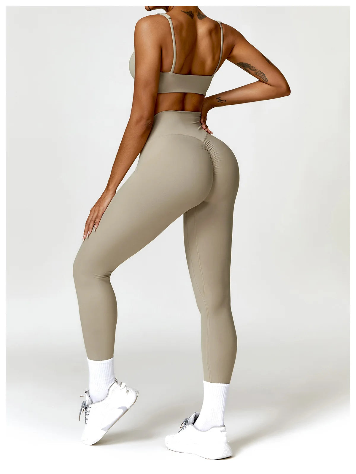 Legging Women Tracksuit Yoga Set 2PCS Sportswear Workout Clothes Athletic Wear Gym Legging Fitness Bra Crop Top Long Sleeve Sports Suits
