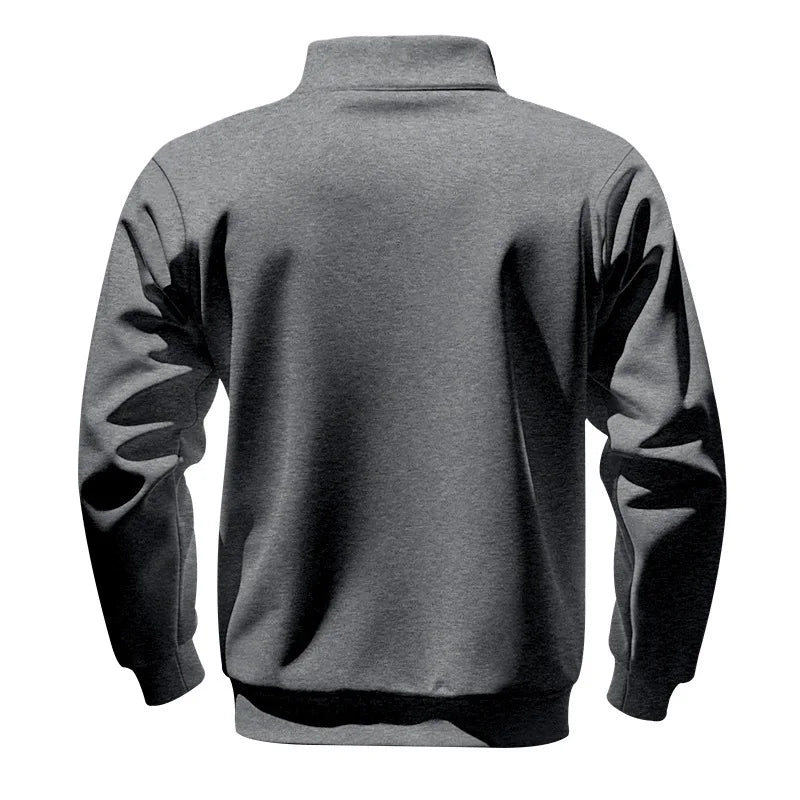 JUMPER fleece long-sleeved men's sweater half zipper loose stand-up collar pullover men's sweater