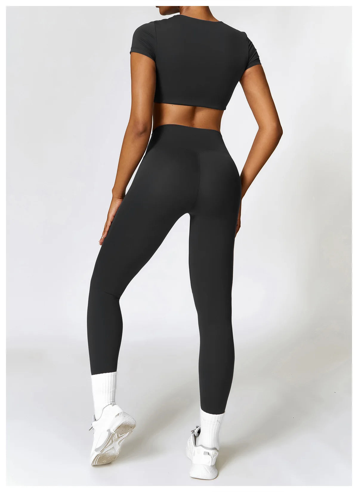 Legging 2PCS Seamless Yoga Set Women Workout Set Sportswear Gym Clothing Fitness Long Sleeve Crop Top High Waist Leggings Sports Suits