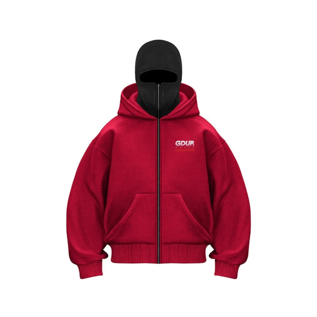 JUMPER Men's Ninja Hooded Loose Y2K Sport Shirt, Street Loose Casual Masked Sweatshirt Windproof Double Hoodie