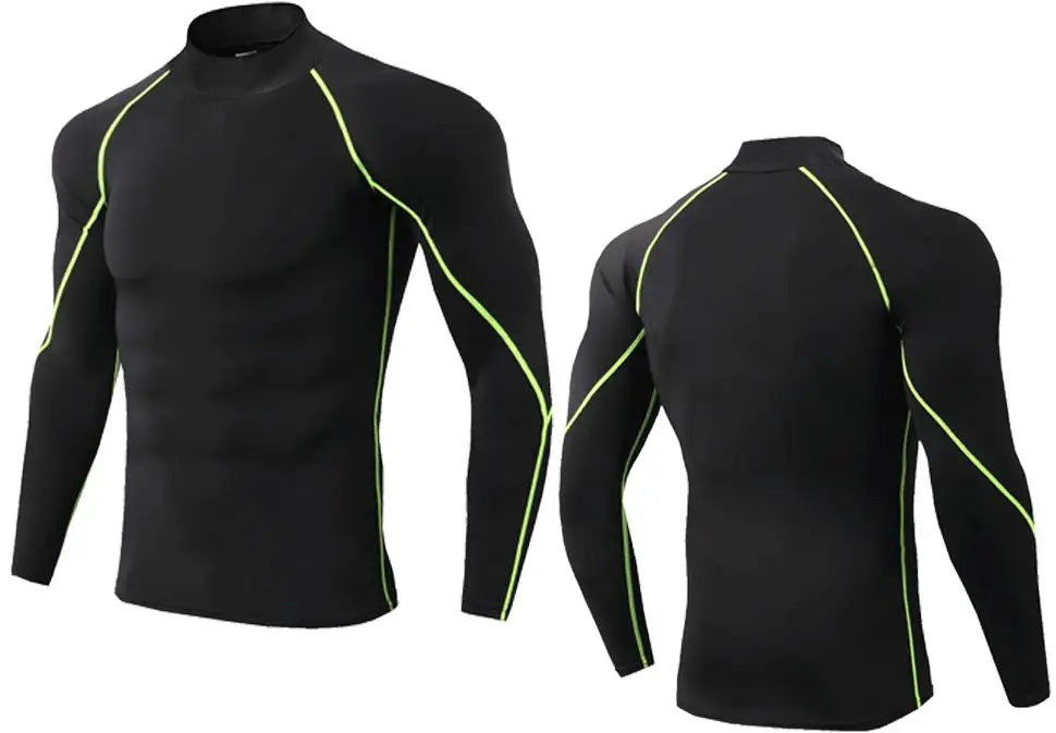 T-shirts Winter Man Compression Shirt Cycling Clothing Warmth Shirt Warm Bottoming Shirt Men Compression T-Shirt Gym Sportswear 2024 New