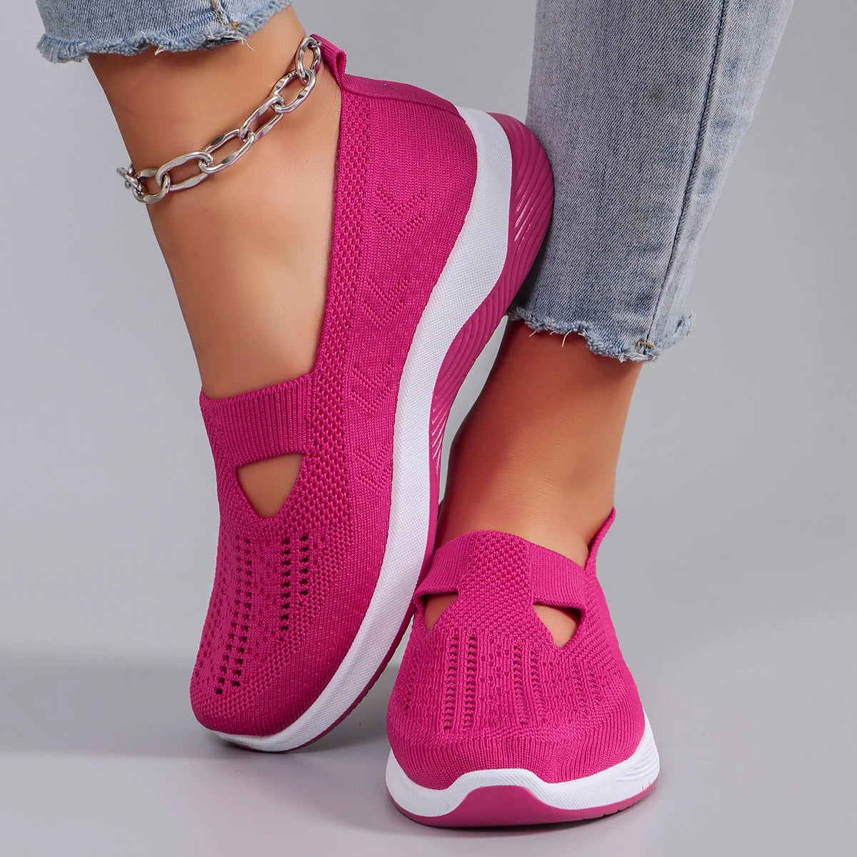 Women Sneakers  sports shoes, fashionable, breathable, lightweight, non-slip, wear-resistant, casual sports shoes, flat shoes