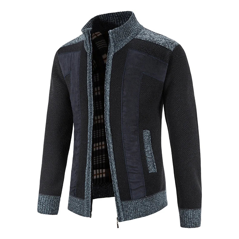 JUMPER  Sweater Men's Cardigan Zip Up Turtleneck Jacket Y2K Sweatshirt Winter Hombre Cold Coat Knitted Jumper Sweatercoat