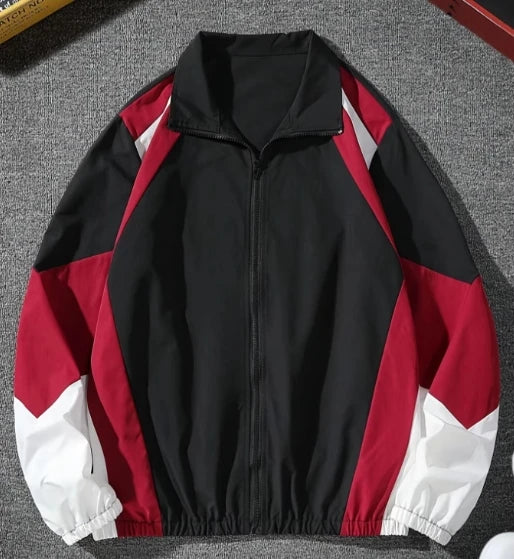 JUMPER Men's color-blocked jacket, lightweight, casual, travel, windproof and wear-resistant, high-quality fabric, boyfriend gift