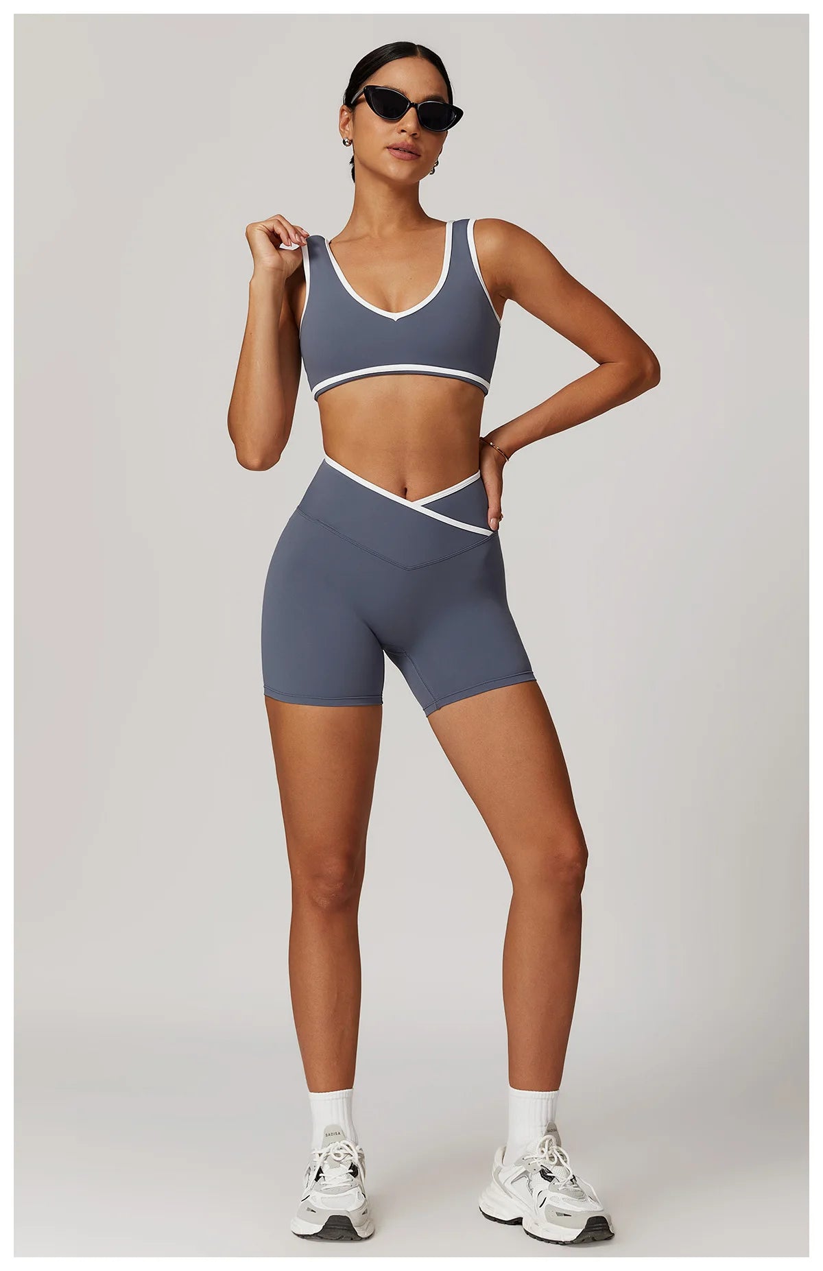 Legging Yoga Set 2 Pieces Workout Outfits Fitness Sportswear Gym Tracksuit High Waist Leggings Sports Bra Athletic Wear Women Clothes