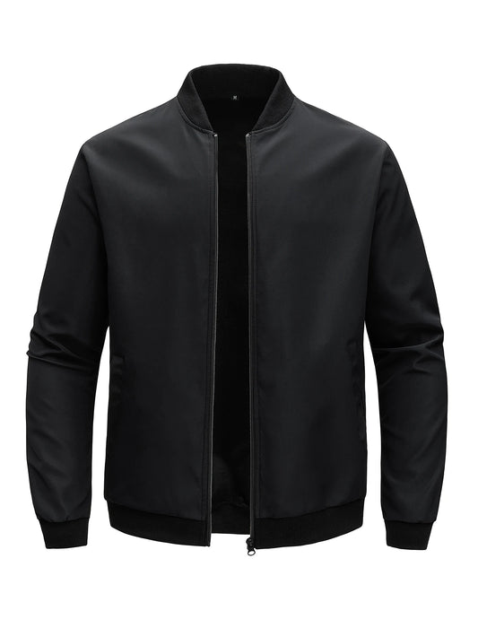 JUMPER New Baseball Collar Short Loose Solid Color Jacket Men's Business Casual Thin Coat Trend