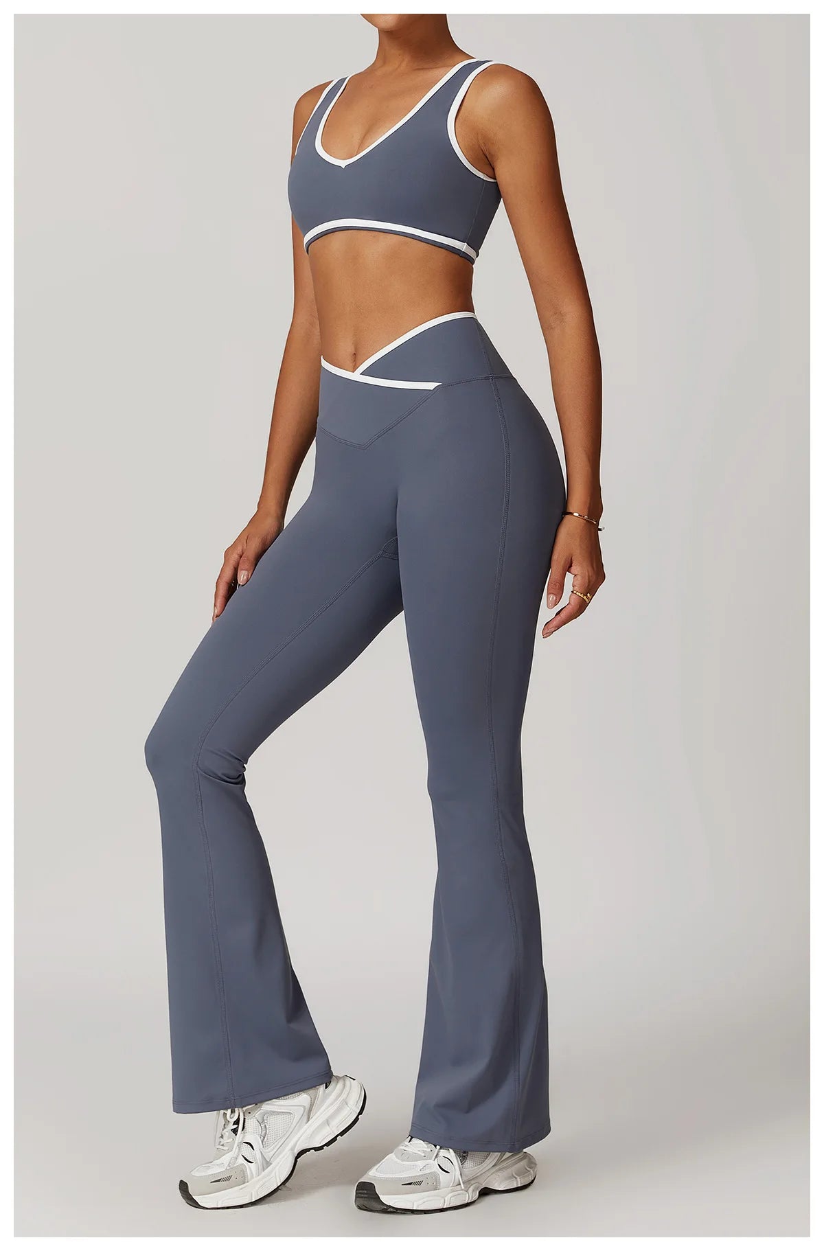 Legging Yoga Set 2 Pieces Workout Outfits Fitness Sportswear Gym Tracksuit High Waist Leggings Sports Bra Athletic Wear Women Clothes