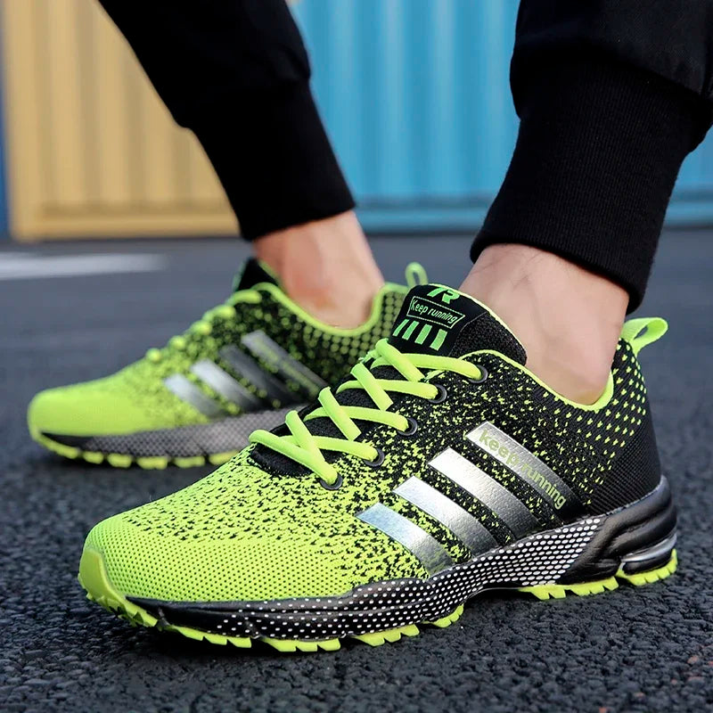 Sneakers New men's and women's flying mesh surface spring summer breathable casual sports shoes flat vulcanized couple running big size48