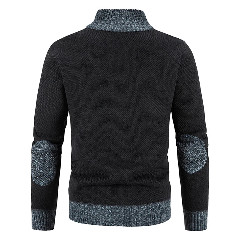 JUMPER  Sweater Men's Cardigan Zip Up Turtleneck Jacket Y2K Sweatshirt Winter Hombre Cold Coat Knitted Jumper Sweatercoat