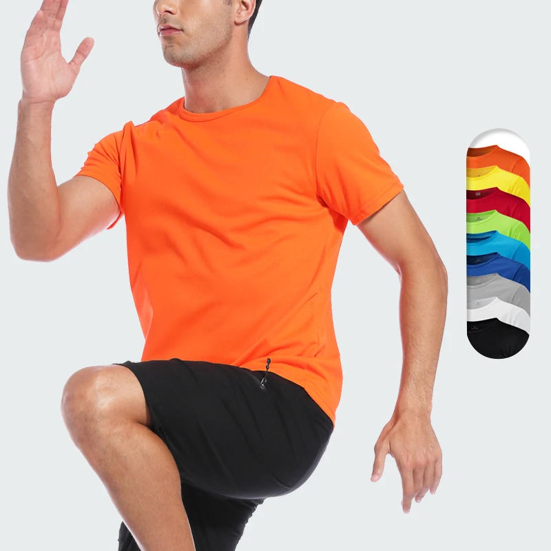 T-shirts  Men Women Quick Dry Short Sleeve Sport T Shirt Gym Jerseys Fitness Shirt Trainer Running T-Shirt Teenager Breathable Sportswears