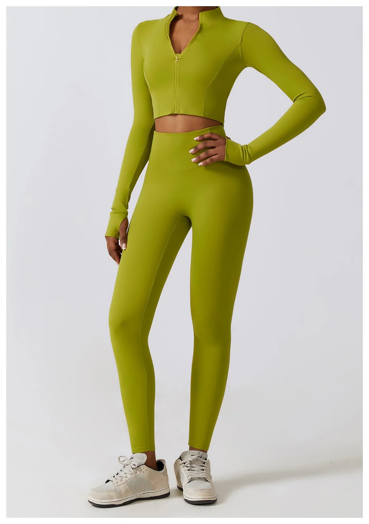 Legging Women's Sportswear Yoga Set Workout Clothes Athletic Wear Sports Gym Legging 2/3PCS Fitness Bra Crop Top Long Sleeve Yoga Suit