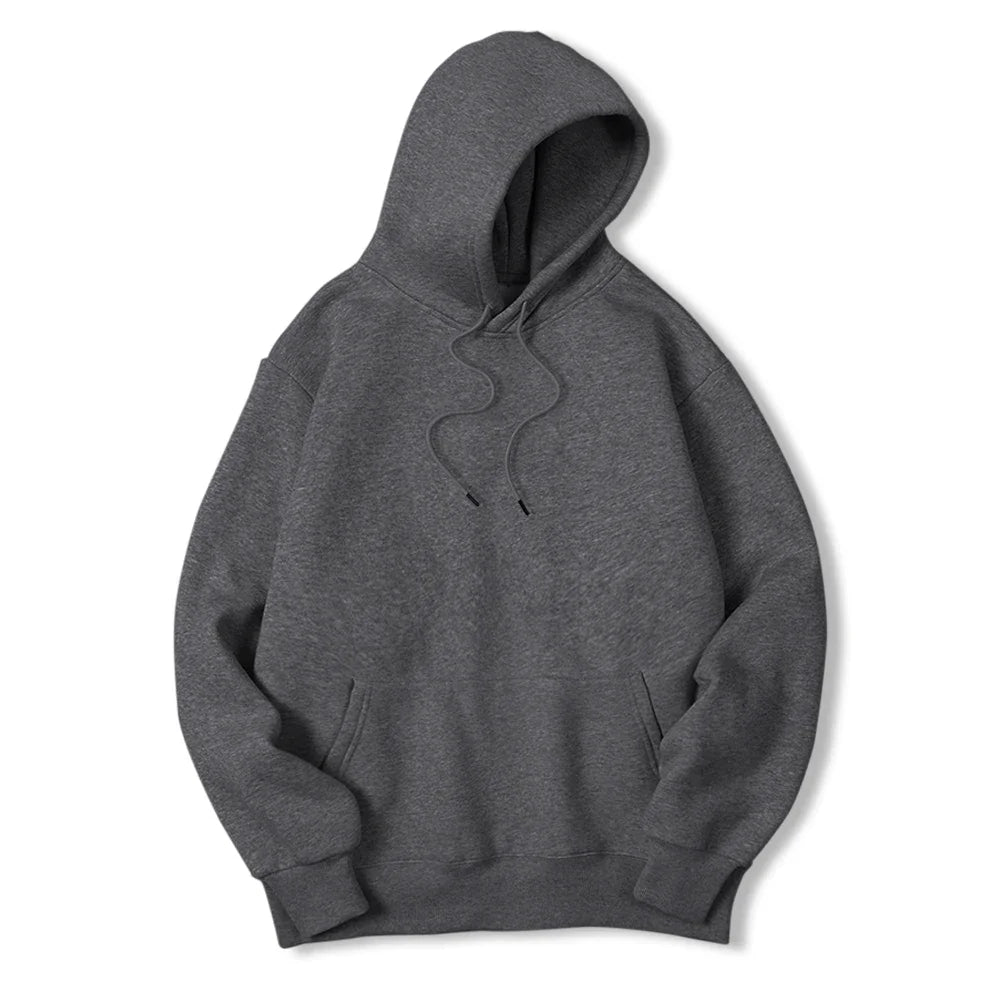 JUMPER Men's Solid Color Hooded Sweaters Men's Warm Wool Sweater Fashionable Street Clothing Loose  Breathable Jersey Brand Hooded