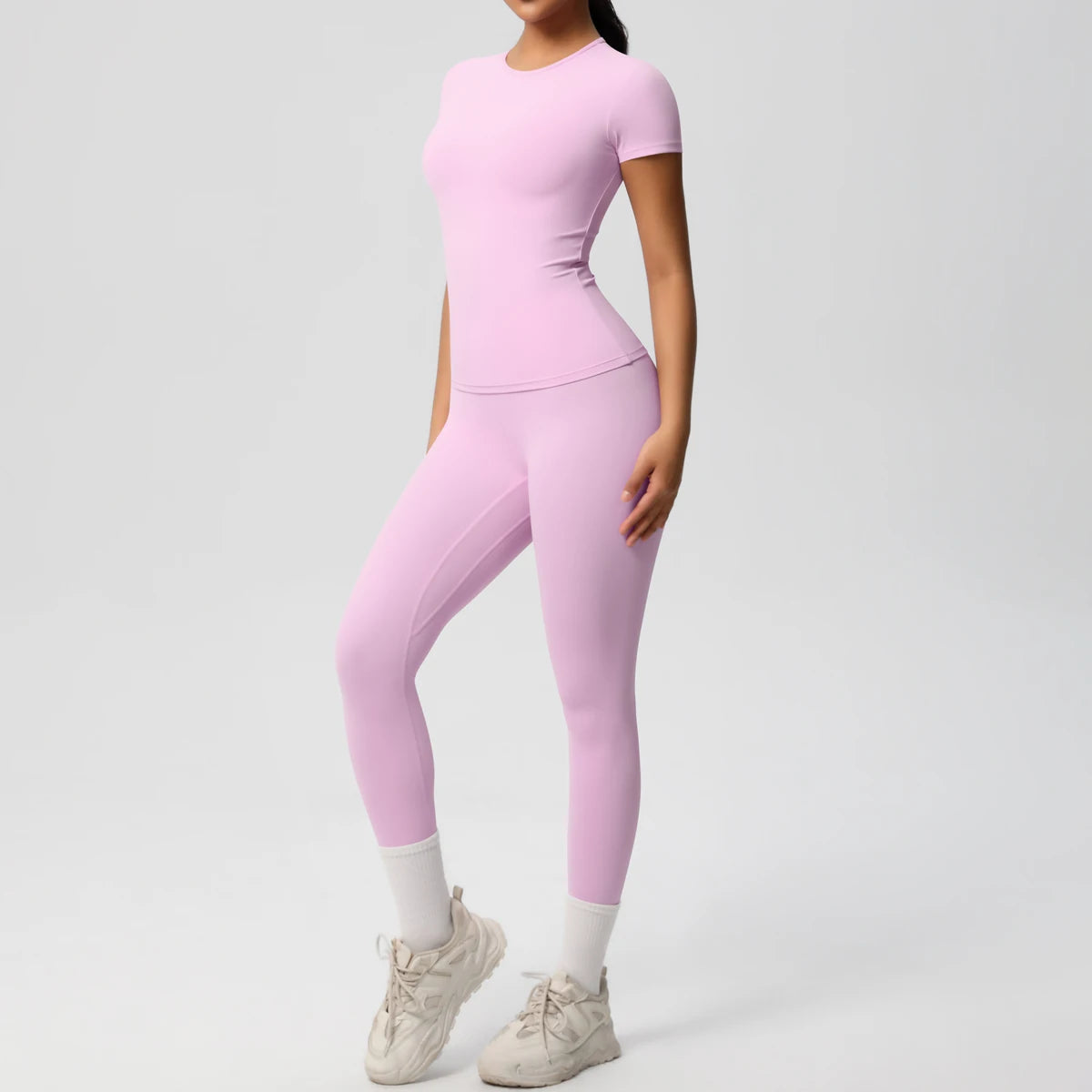 Legging Women 2pcs Patchwork Sport Yoga Suit Gym Sports Crop Tops Sexy Bodycon Crop Tube Top Workout Leggins Booty Bum Leggins