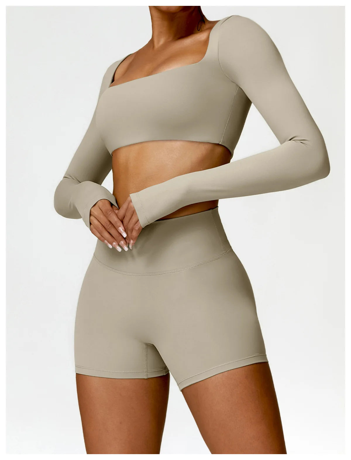 Legging Women Tracksuit Yoga Set 2PCS Sportswear Workout Clothes Athletic Wear Gym Legging Fitness Bra Crop Top Long Sleeve Sports Suits