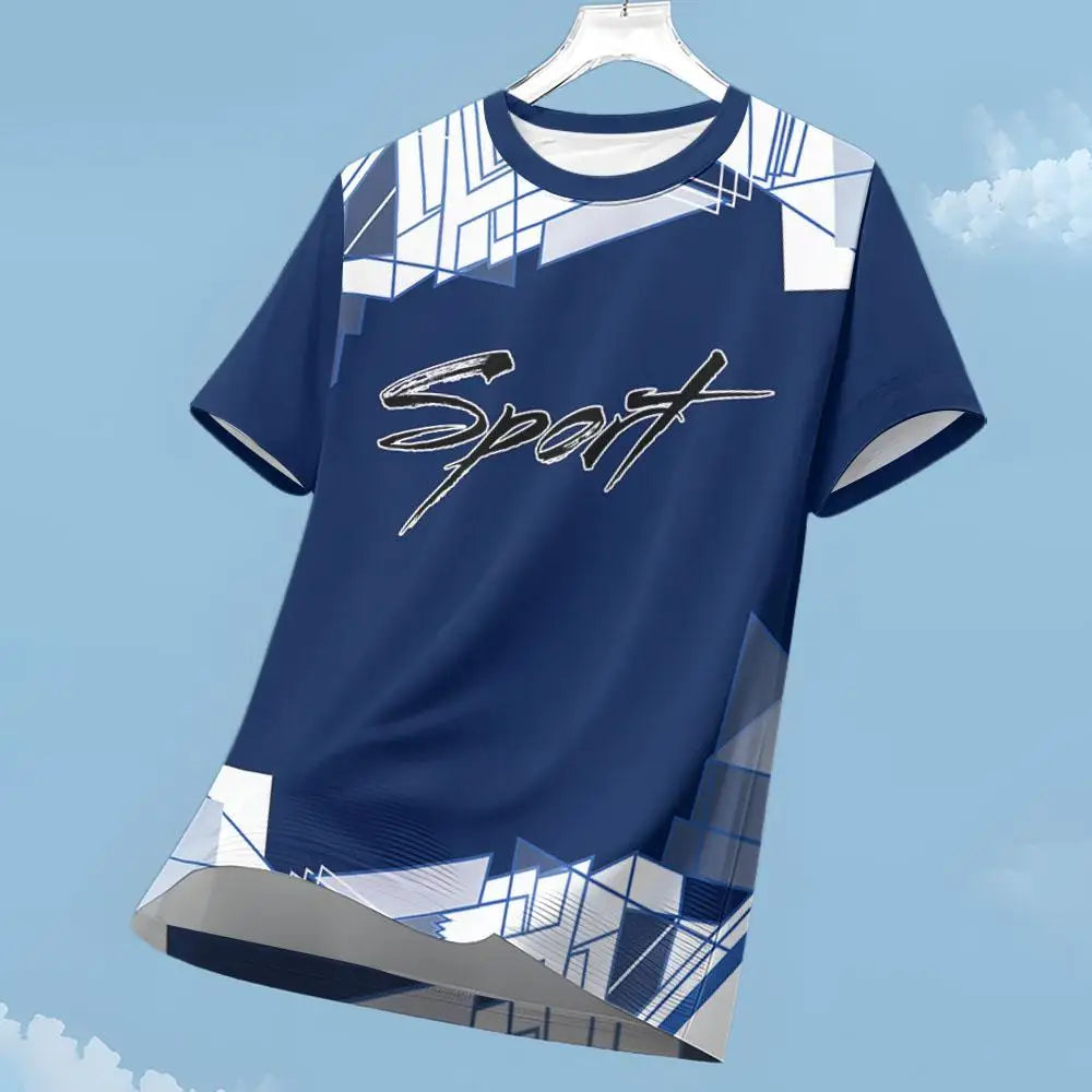 T-shirts Gym Clothing Man Fashion Sport T Shirt Running Sportswear Summer Outdoor Short Sleeve Quick-Dry Breathable Fitness Men's T-Shirt