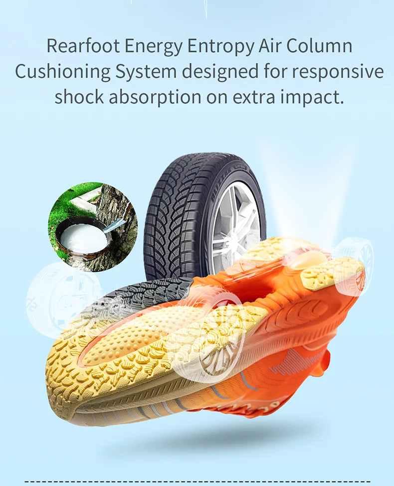 Sneakers New Cushioning Running Shoes For Men Suitable Heavy Runners Lace Up Sports Women Non-slip Outdoor Athletic Male Sneakers