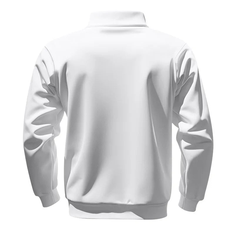 JUMPER fleece long-sleeved men's sweater half zipper loose stand-up collar pullover men's sweater