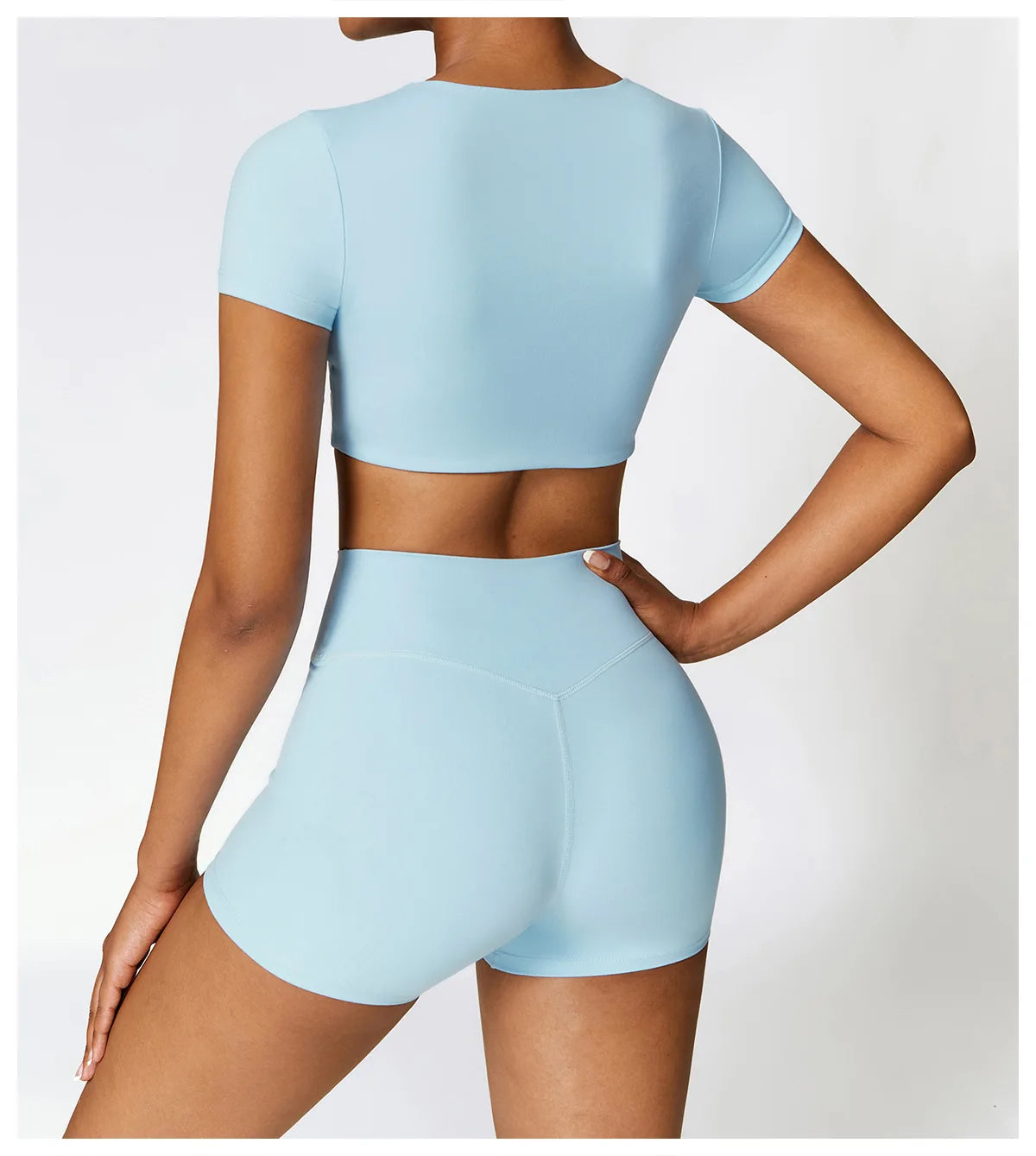 Legging 2PCS Seamless Yoga Set Women Workout Set Sportswear Gym Clothing Fitness Long Sleeve Crop Top High Waist Leggings Sports Suits
