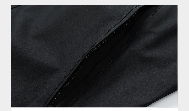 JUMPER Windbreakers Men Hooded Jacket Zipper Coat Cargo Waterproof Black Bomber Camping Loose Thin Softshell Hooded Hiking Jacket