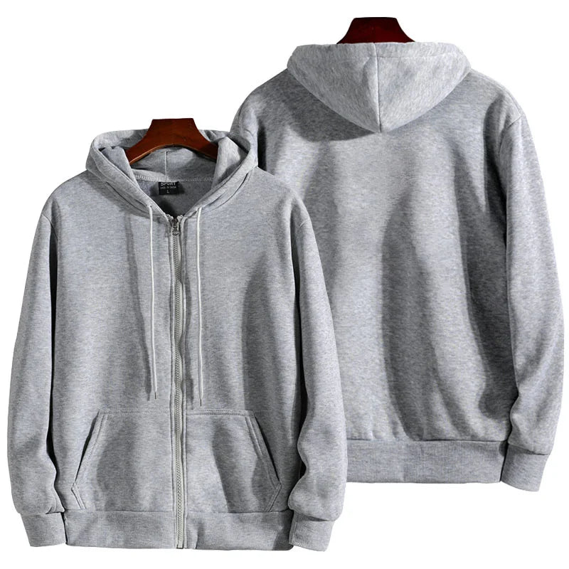 JUMPER New Fashion Zipper Hoodies Women/Men Fashion Long Sleeve Hooded Sweatshirt Casual Autumn Winter Sportwear Solid Clothes