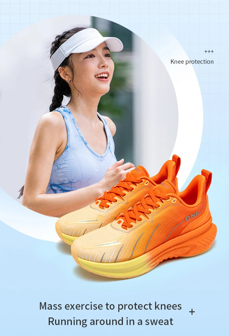 Sneakers New Cushioning Running Shoes For Men Suitable Heavy Runners Lace Up Sports Women Non-slip Outdoor Athletic Male Sneakers